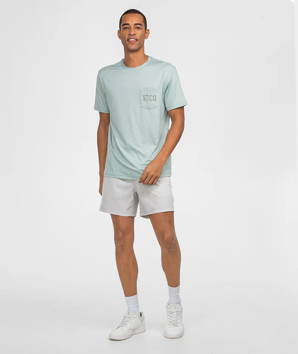 SSCO Men’s Camo Badge Performance S/S T-Shirt - Dusty Green