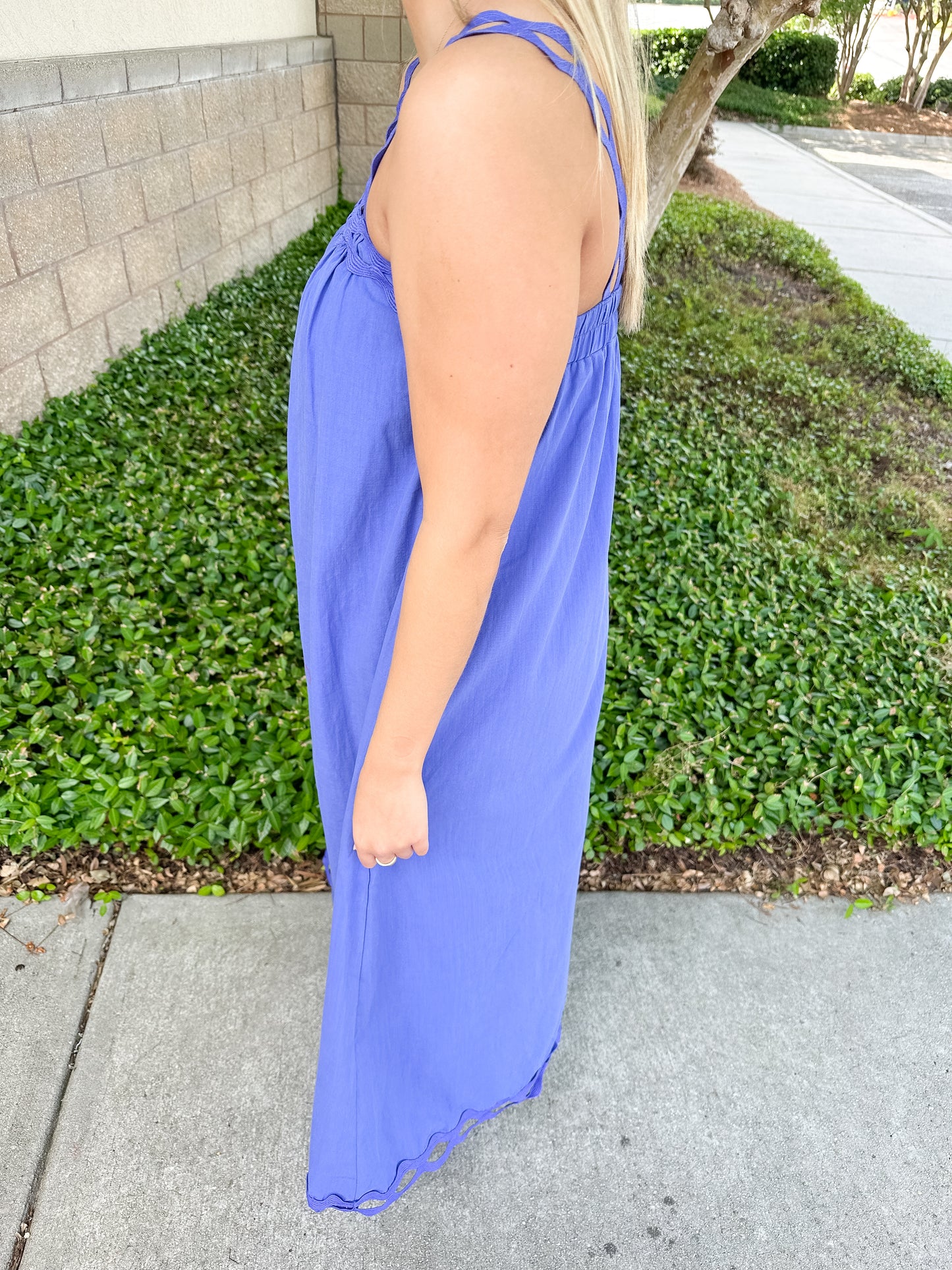 Leeda Midi Dress - Blue
