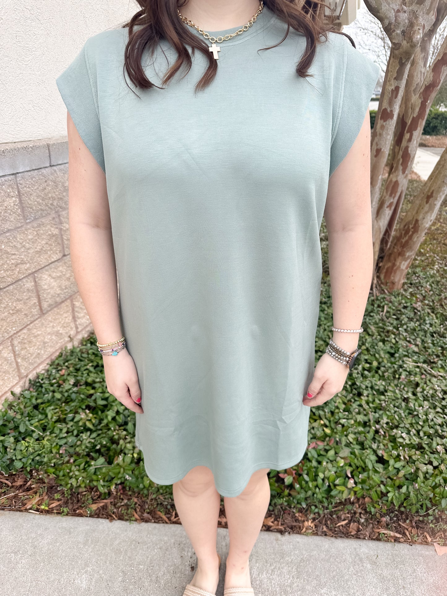 Marty Mini Dress - Sage
