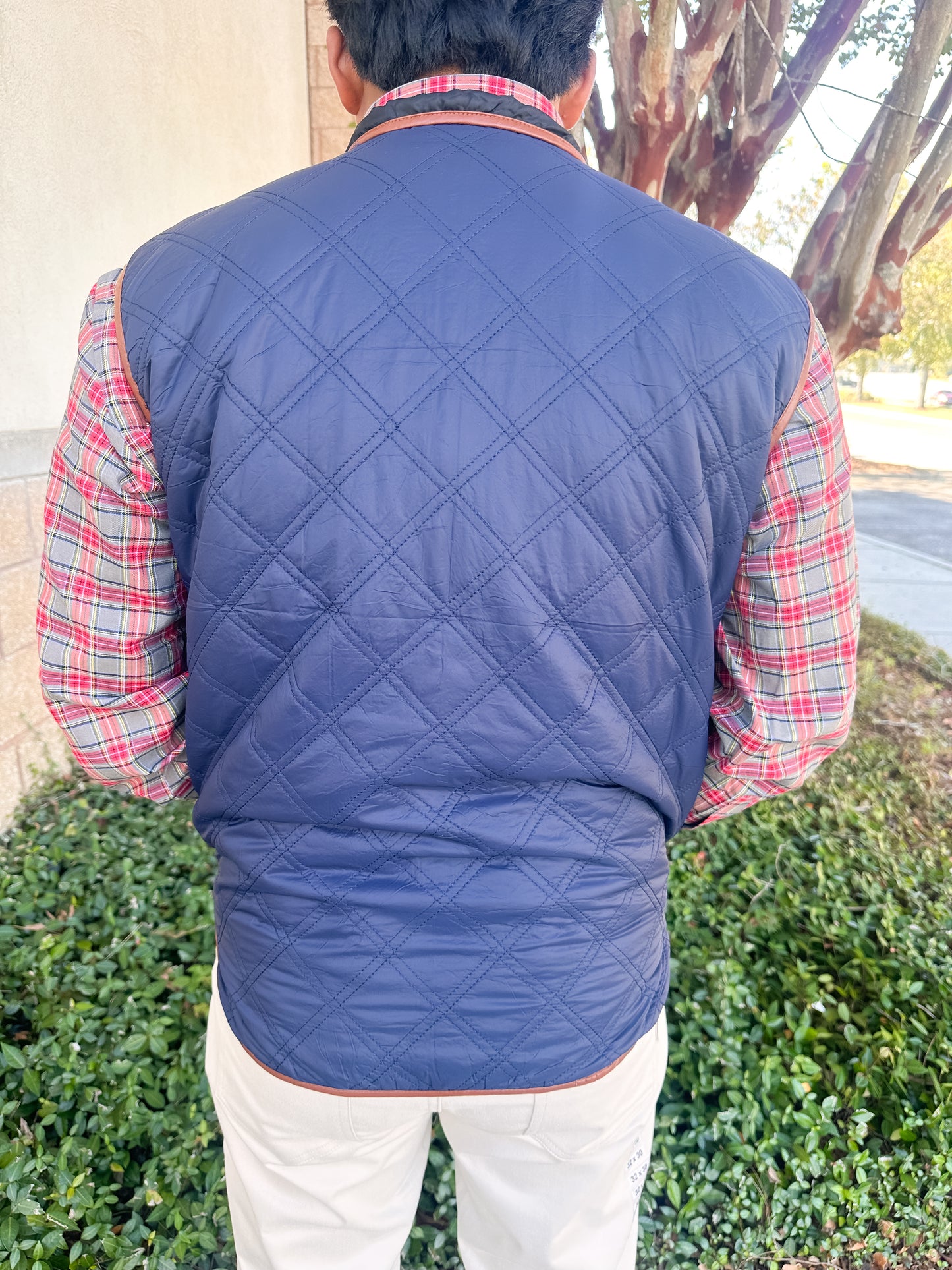S. Casanova Classic Quilted Vest - Navy