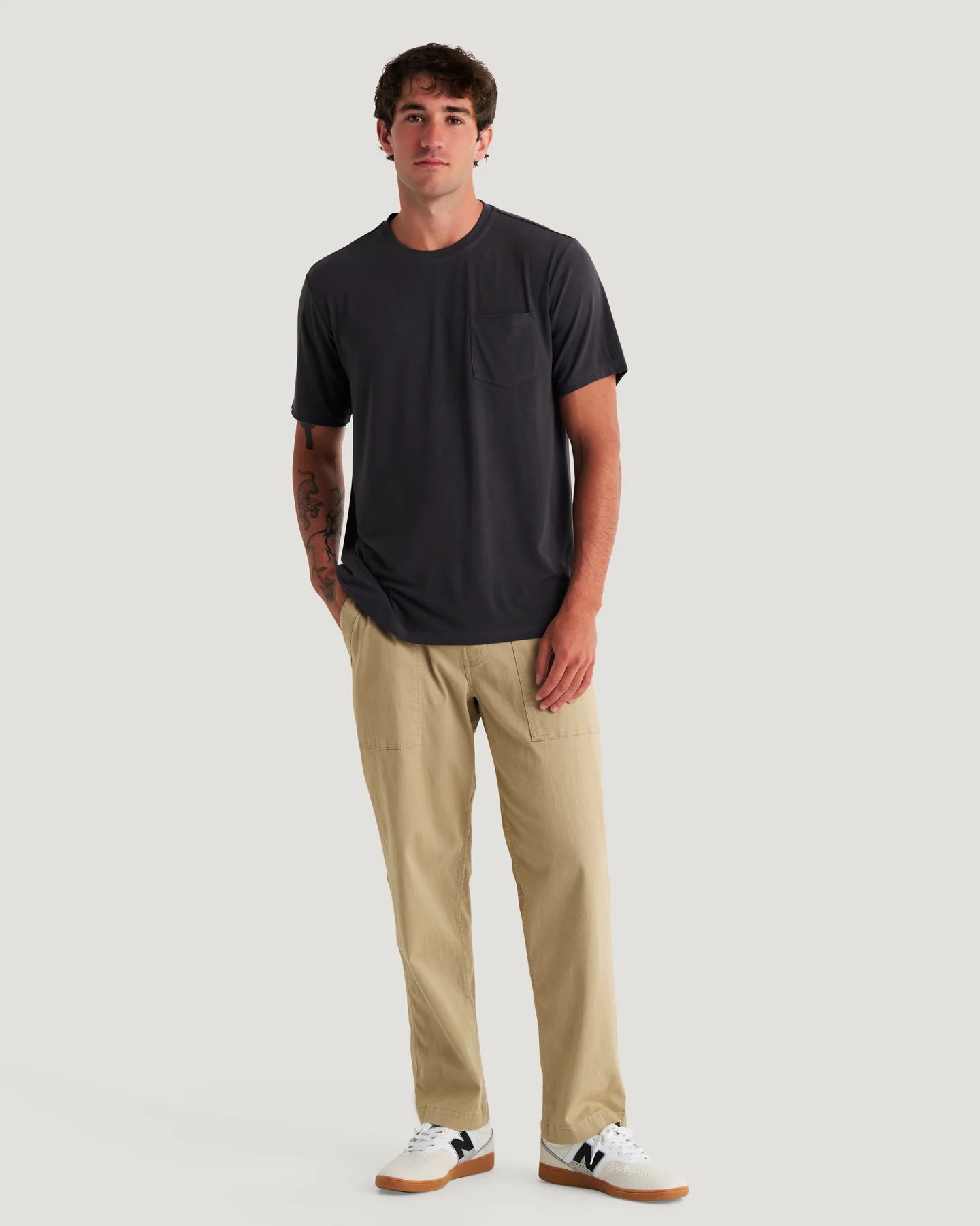 Free Fly Men’s Bamboo Flex Pocket Tee - Anthracite