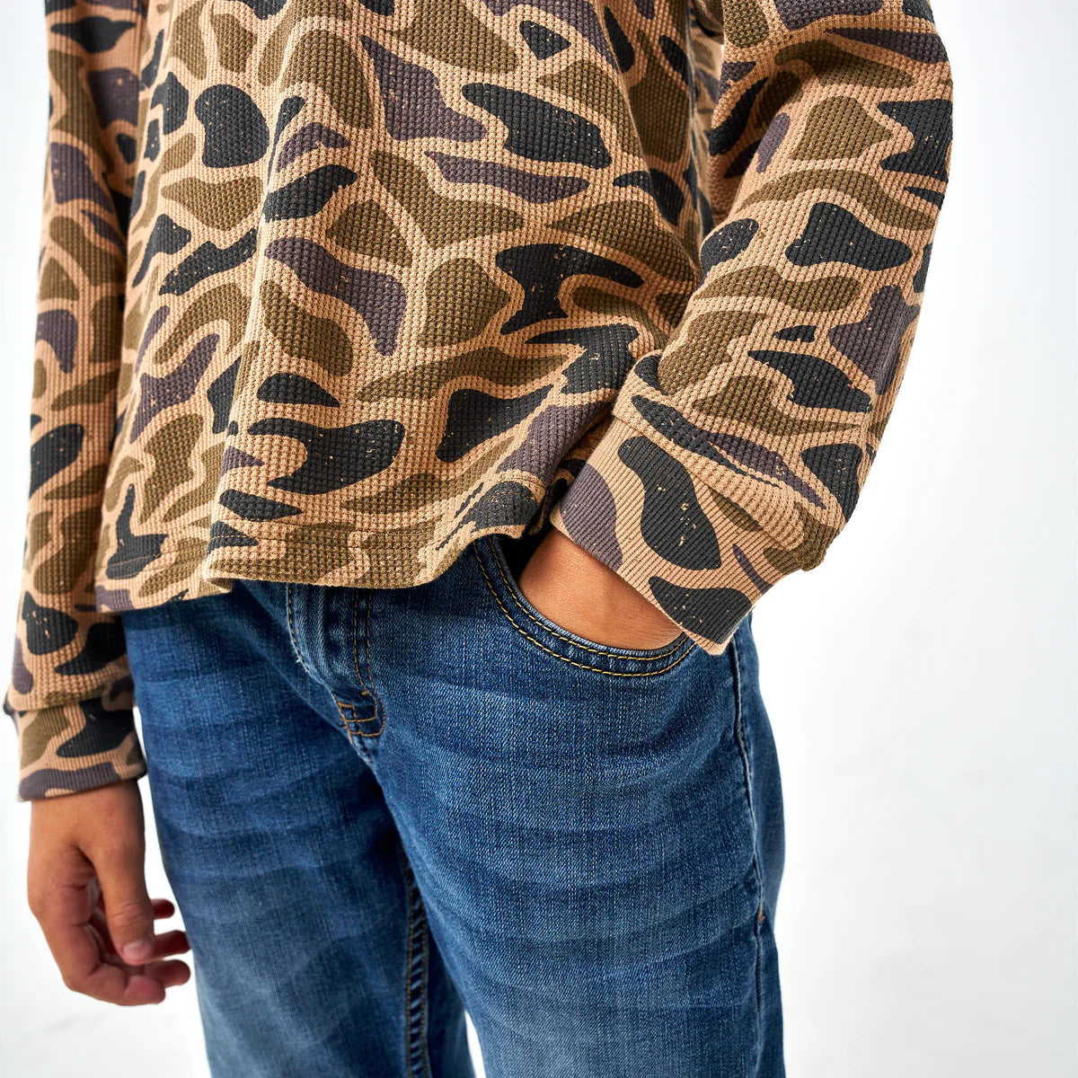 Burlebo Youth Thermal Hoodie - Gauge Camo