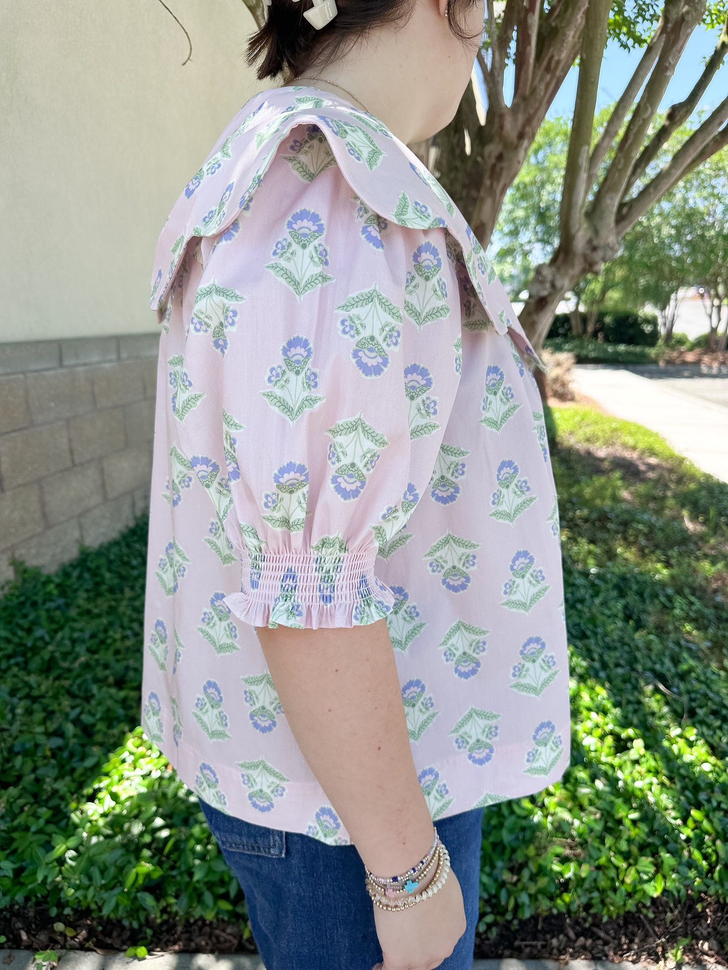 Saylor Novelty Collar Top