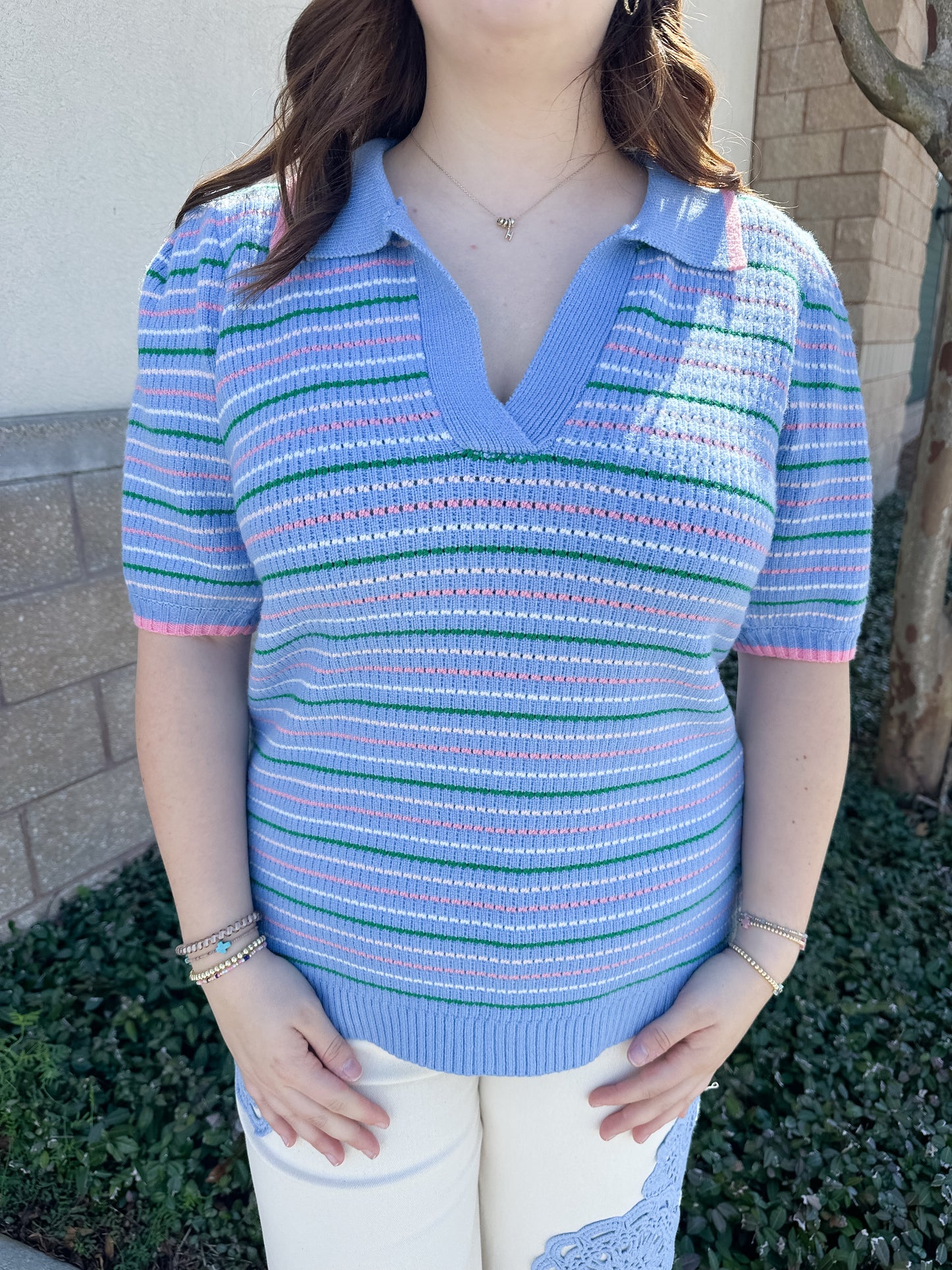 Emma Sweater - Blue Mutli