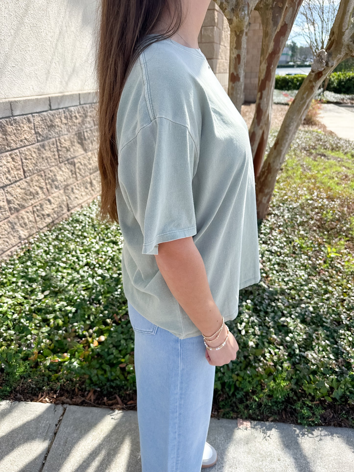 Velma Basic Tee - Sage