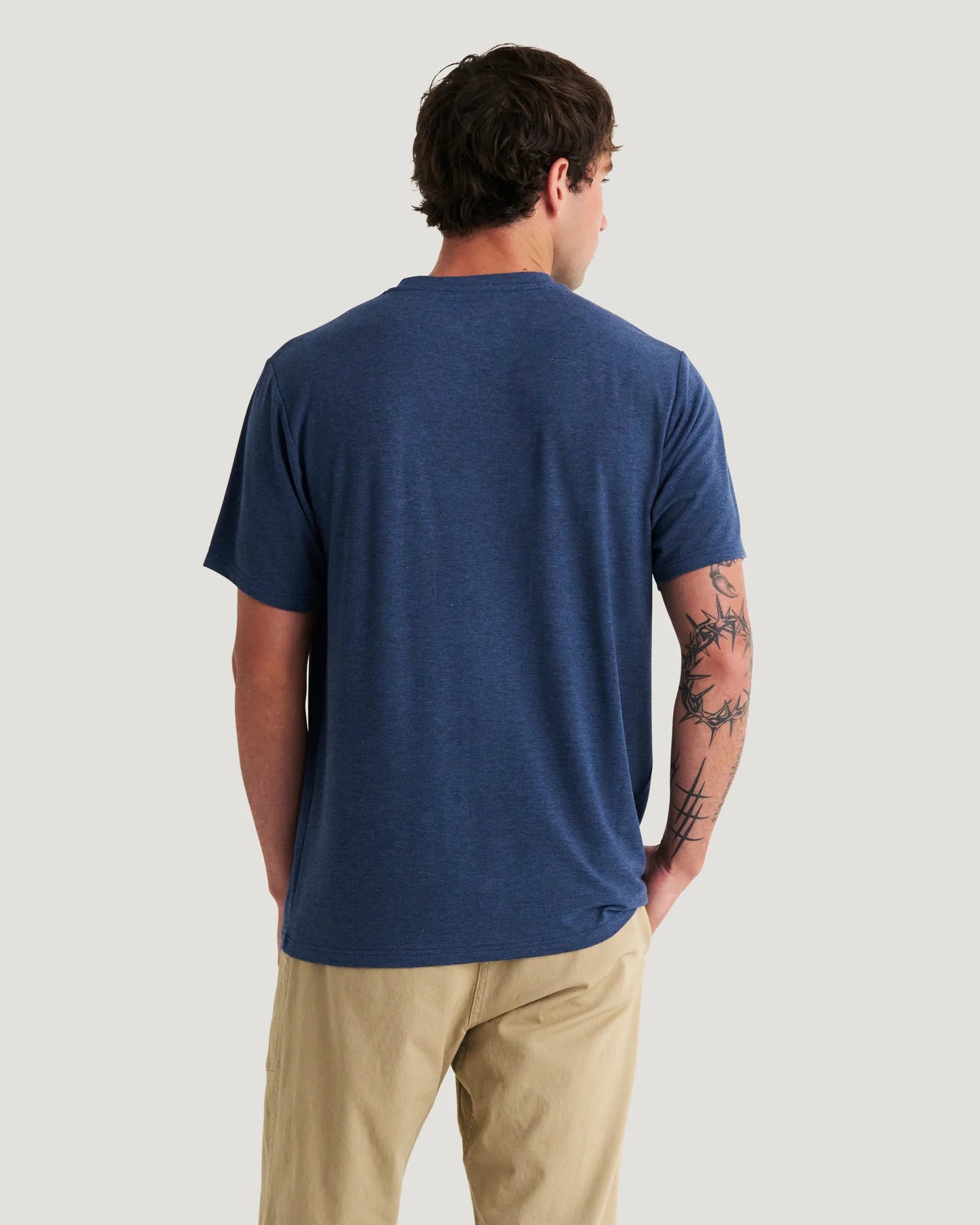 Free Fly Men’s Bamboo Flex Pocket Tee - Heather True Navy