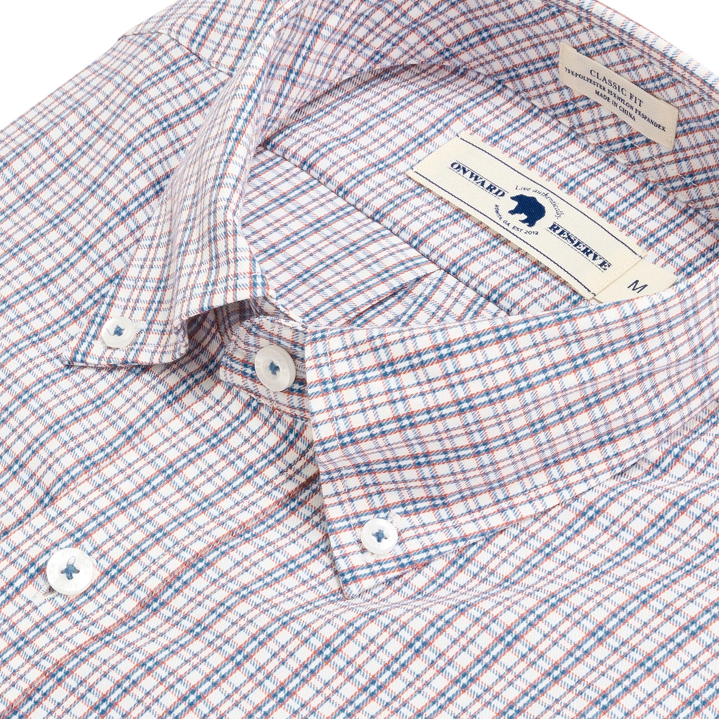 Onward Reserve Boggy Classic Fit Brushed Performance Twill Button Down - Riviera