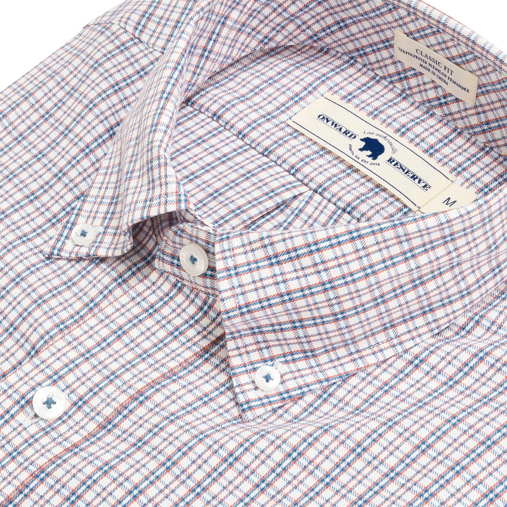 Onward Reserve Boggy Classic Fit Brushed Performance Twill Button Down - Riviera