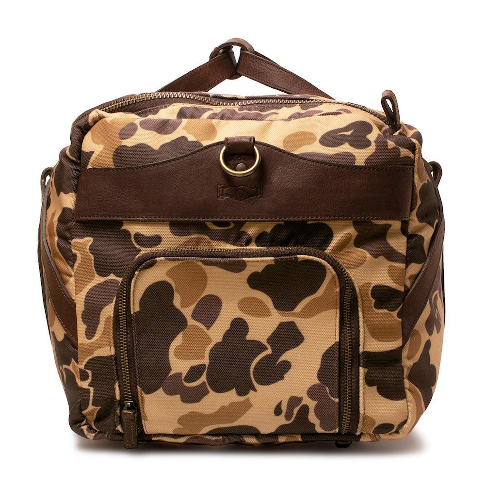 Mission Mercantile Campaign Waxed Canvas Large Duffle Bag - Smoke Vintage Camo