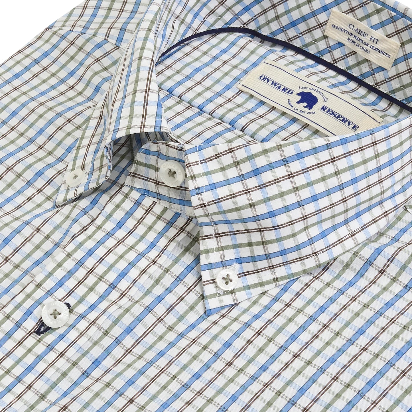 Onward Reserve Rutledge Classic Fit Quad Button Down - Chocolate