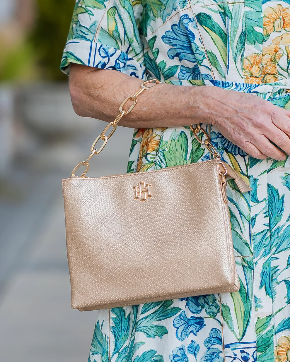 CH Ariana Crossbody - Woven Gold