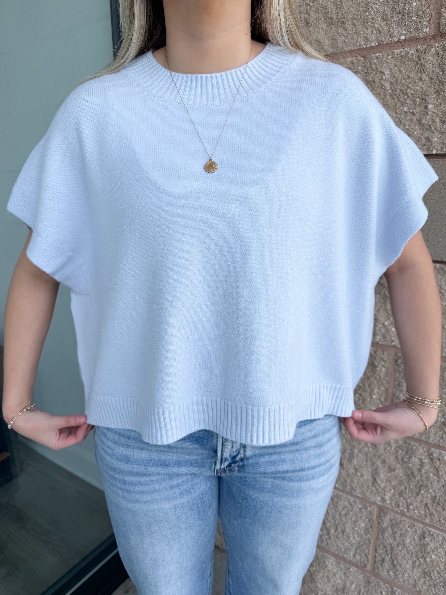 Miranda Sweater Top - Blue