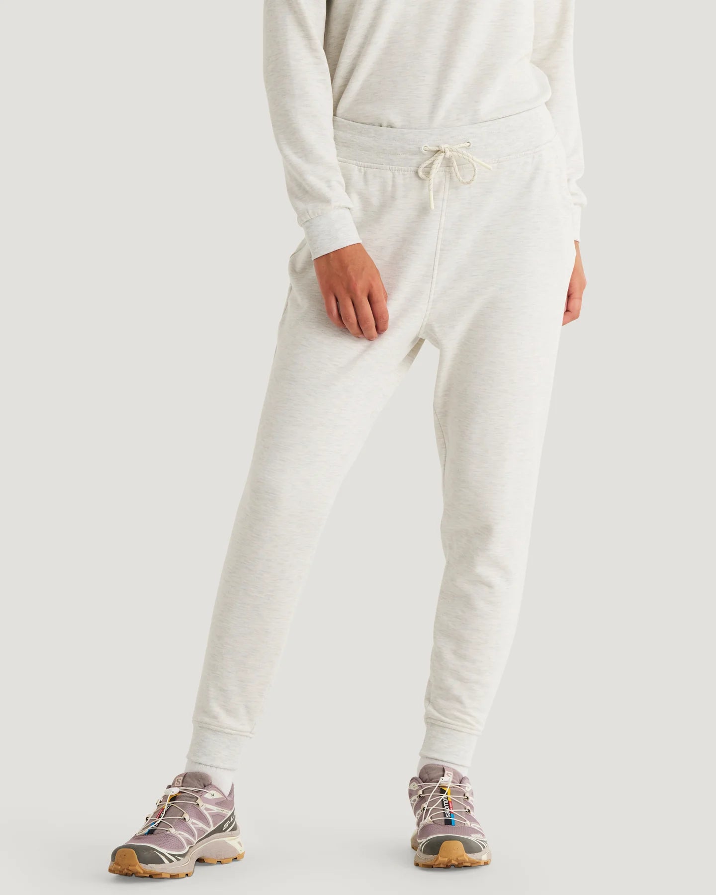 Free Fly Women’s Lightweight Fleece Jogger - Off White Heather