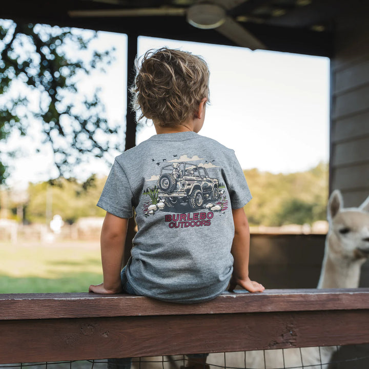 Burlebo Youth Off Road Bronco S/S T-Shirt - Dark Heather Grey