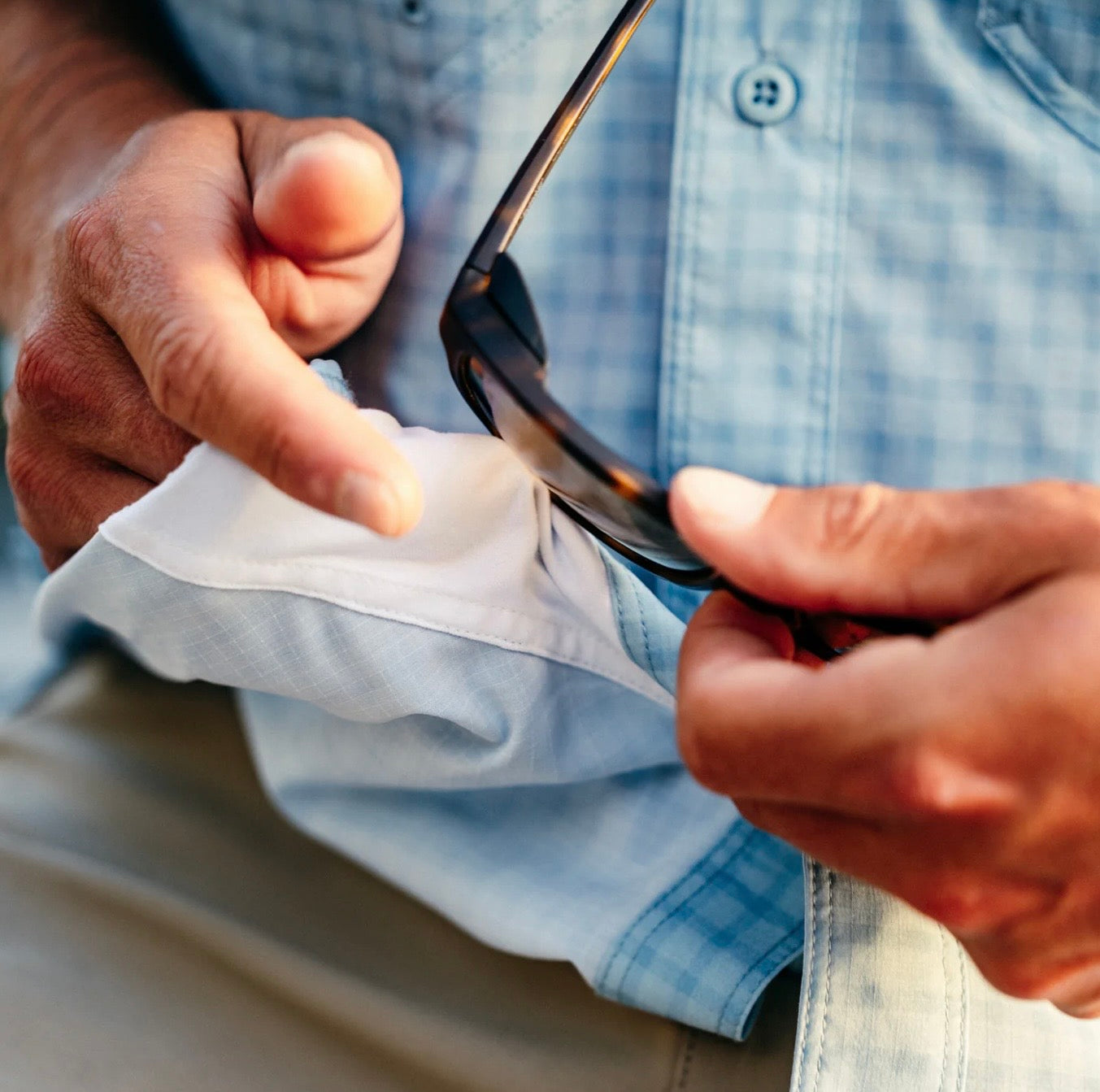 Marsh Wear Men’s Lenwood Tech L/S Button Down - Cloud