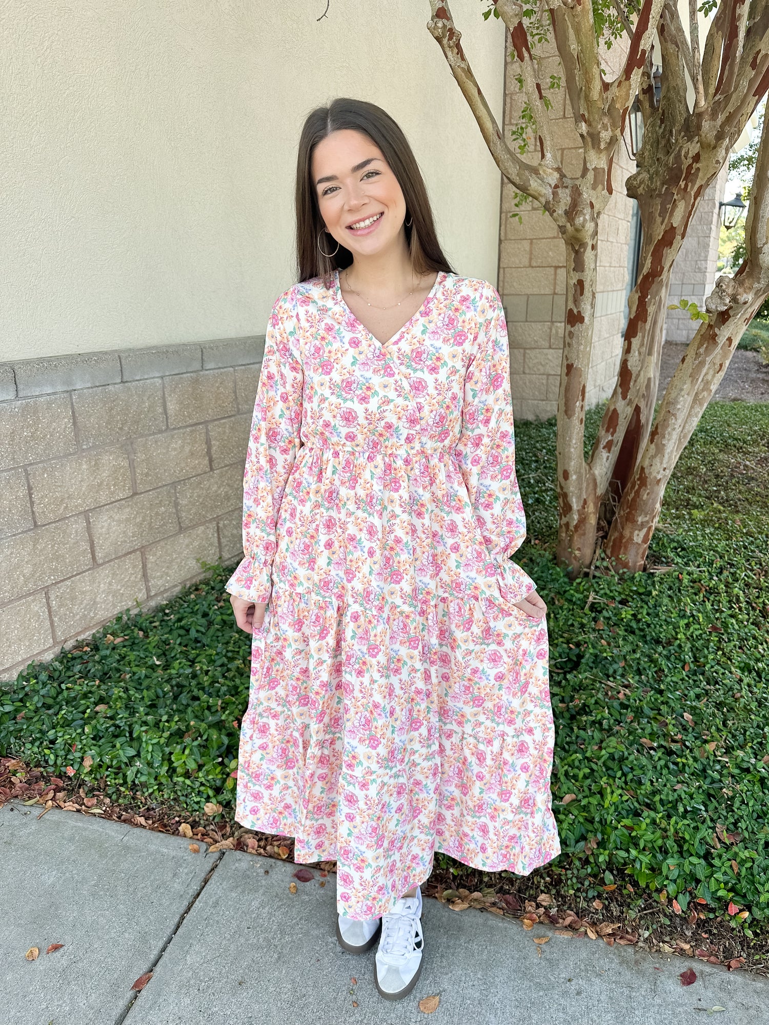 Mila Floral Simply Southern Maxi Dress Small Mila Floral Simply Southern Maxi Dress Small