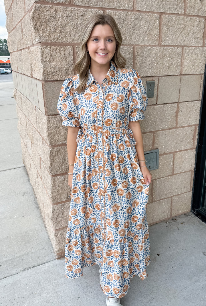 Delicate Dreams Fall Dress - Orange