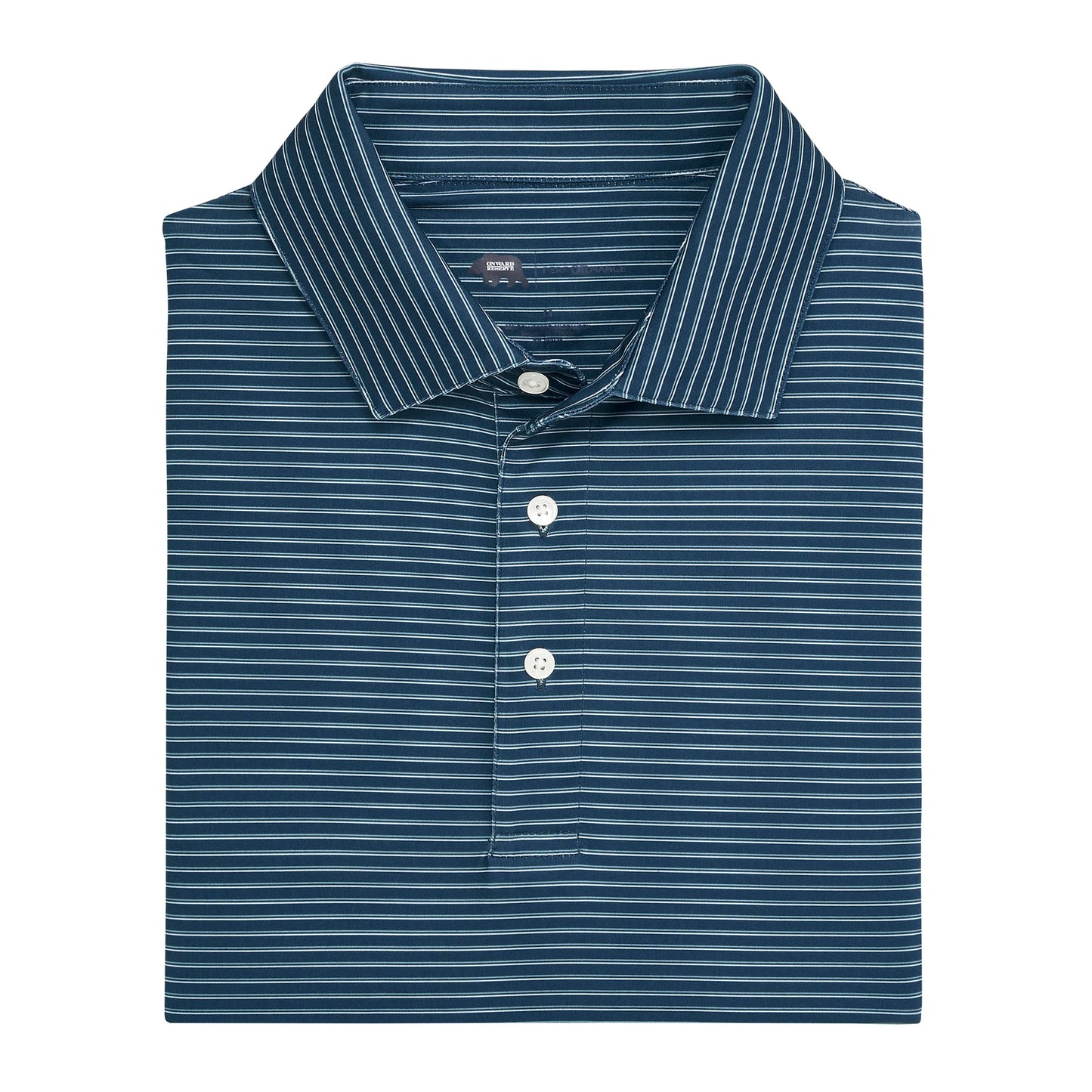 Onward Reserve Scout Stripe Performance Polo - Blue Wing Teal