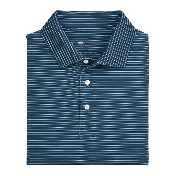Onward Reserve Scout Stripe Performance Polo - Blue Wing Teal
