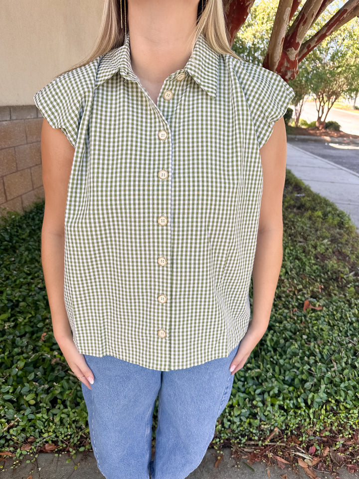 Chrissy Button Top