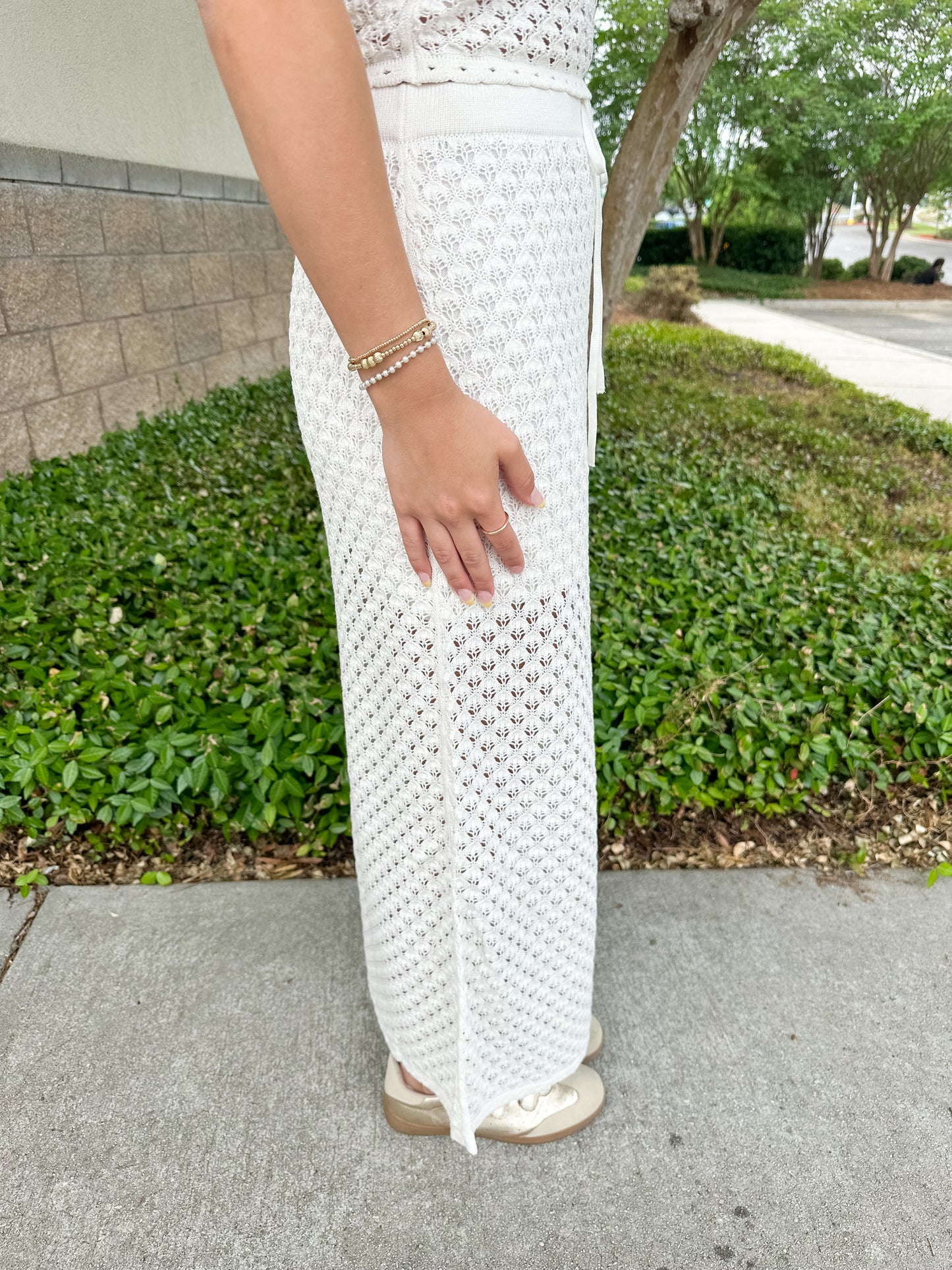Windswept Crochet Skirt - Cloud