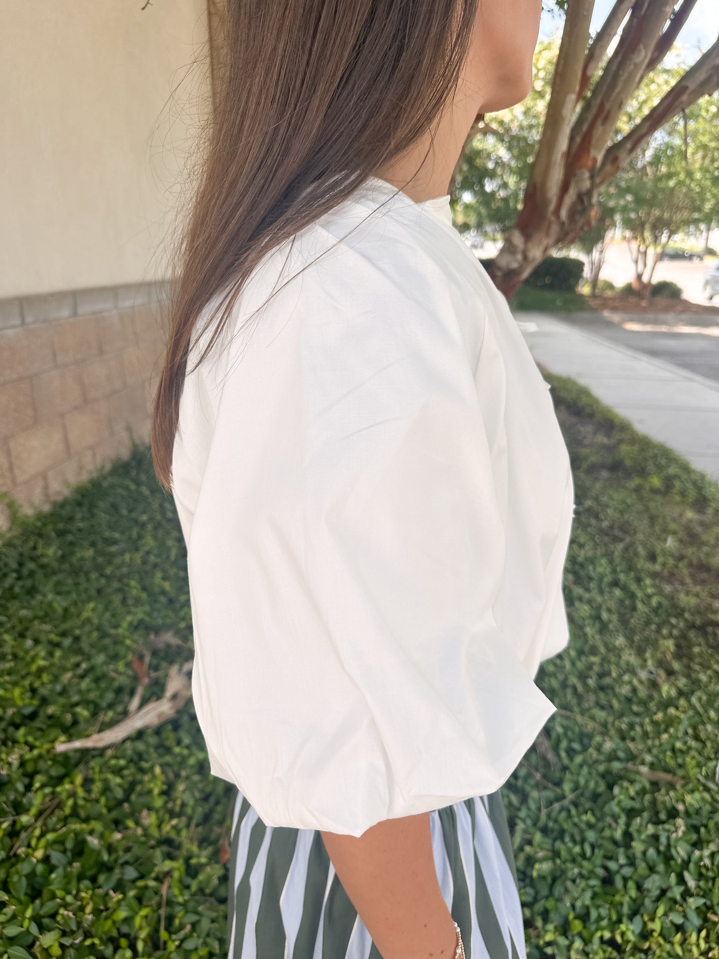 Joyce Poplin Bubble Top