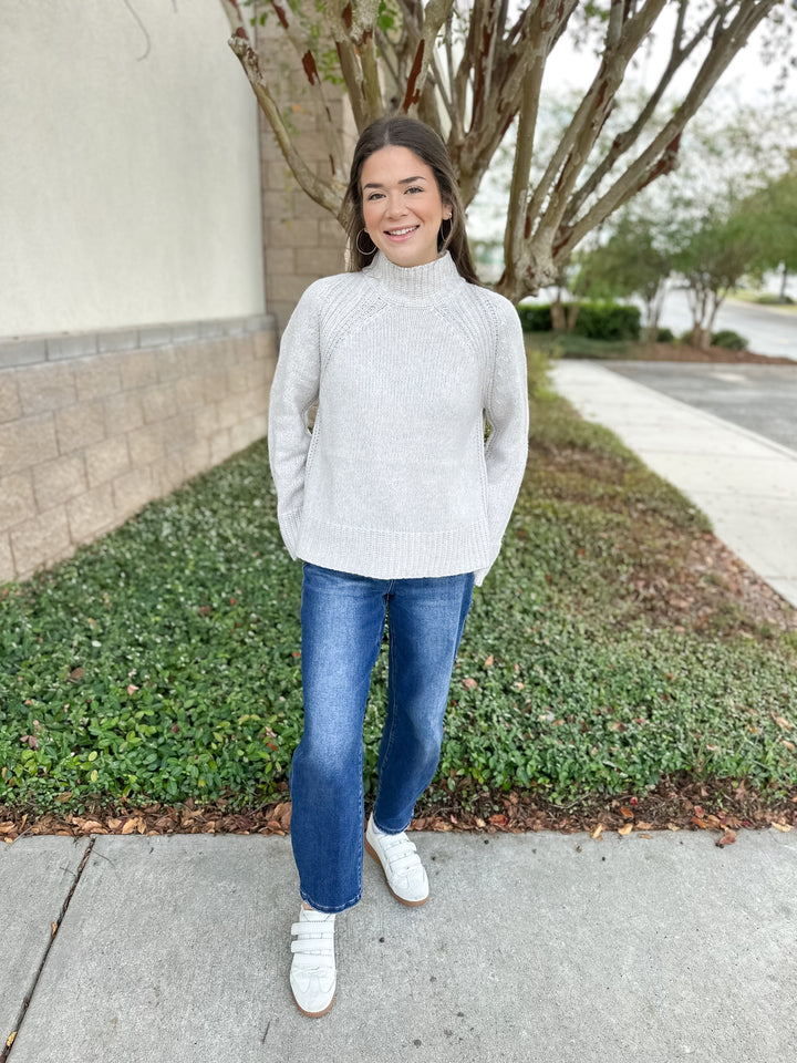 Emerge Funnel Neck Sweater - Beige