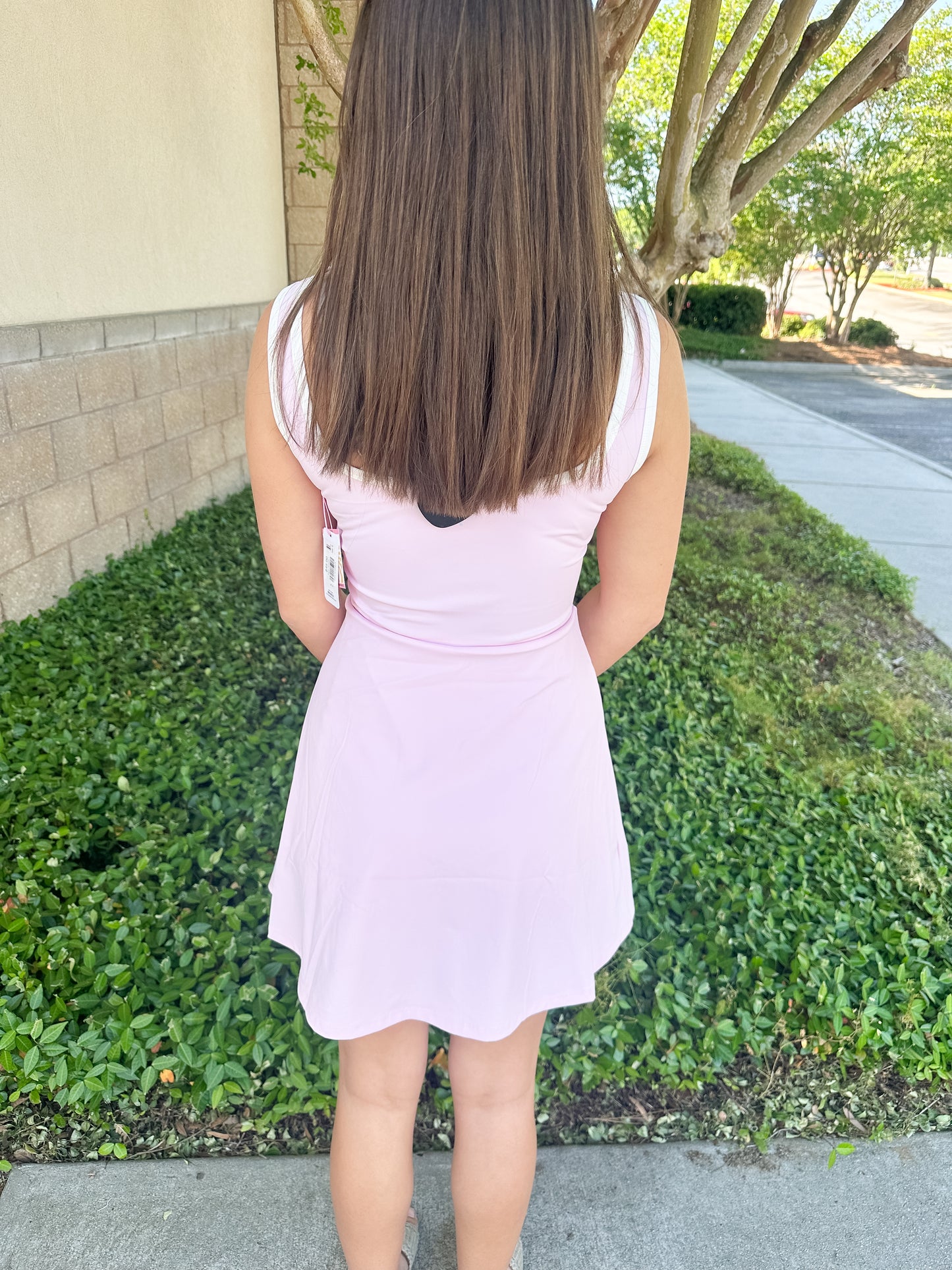 Raiyn Wrapped Scalloped Sports Dress - Pink