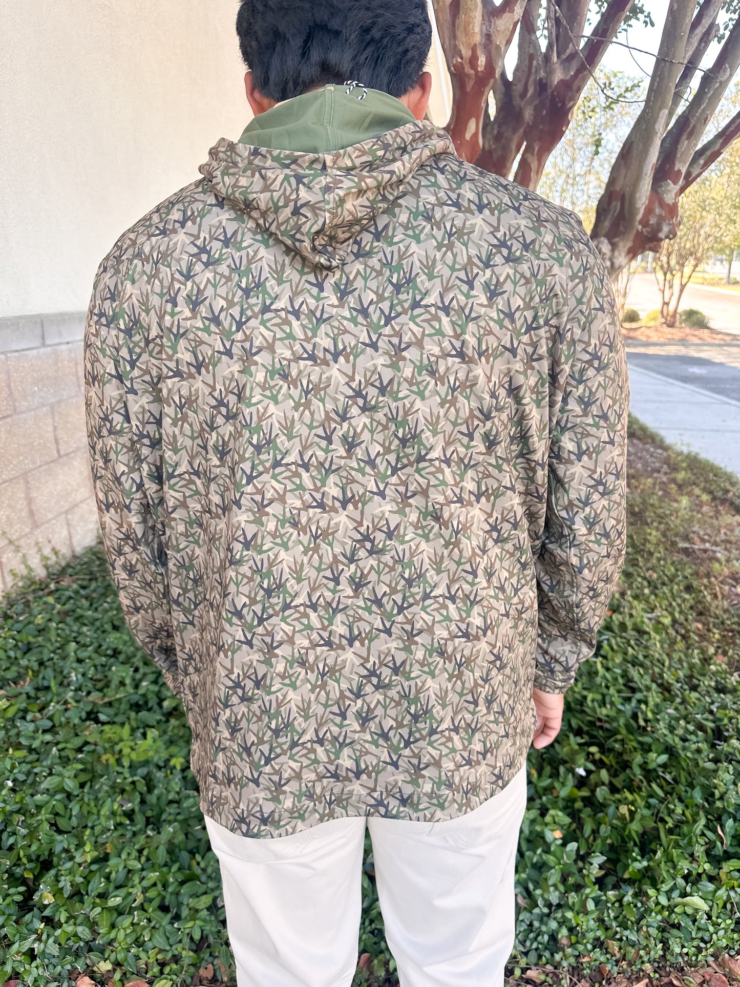 S. Casanova Turkey Track Camo/Olive Green Reversible Hoodie