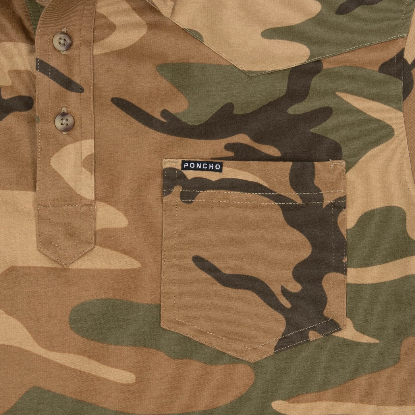 Poncho Men’s “The Bird Bag” Regular Pima Cotton Polo - Light Original Camo
