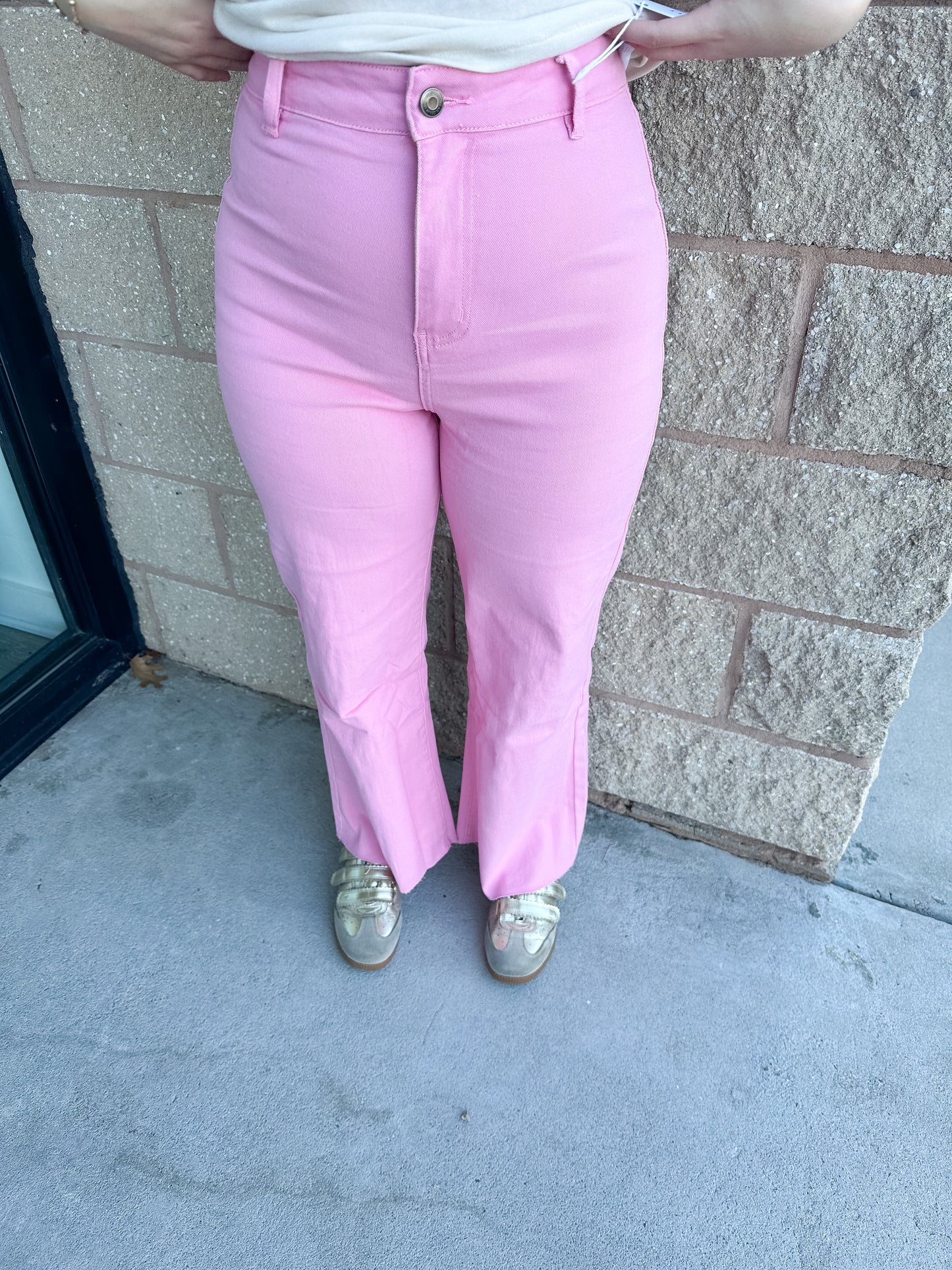 AW Wide Leg Jeans - Candy Pink