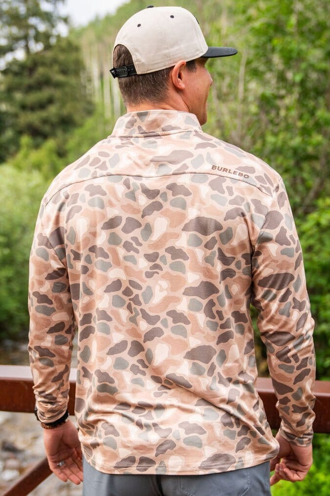 Men’s Burlebo Performance Quarter Zip - Pintail Camo