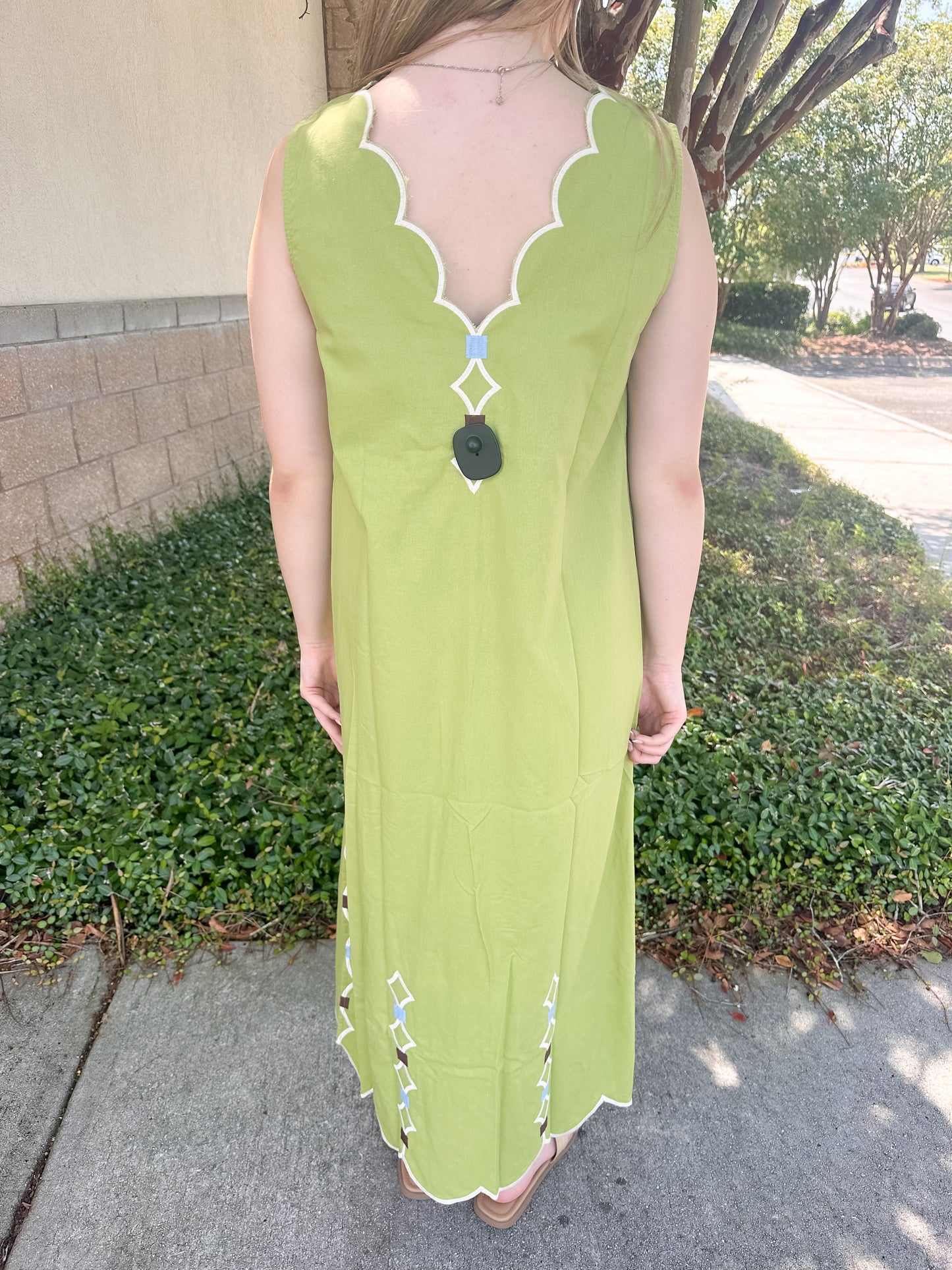 Edna Scallop Dress - Citrus