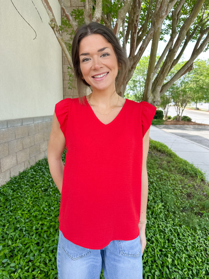 Sassy Scarlet Top