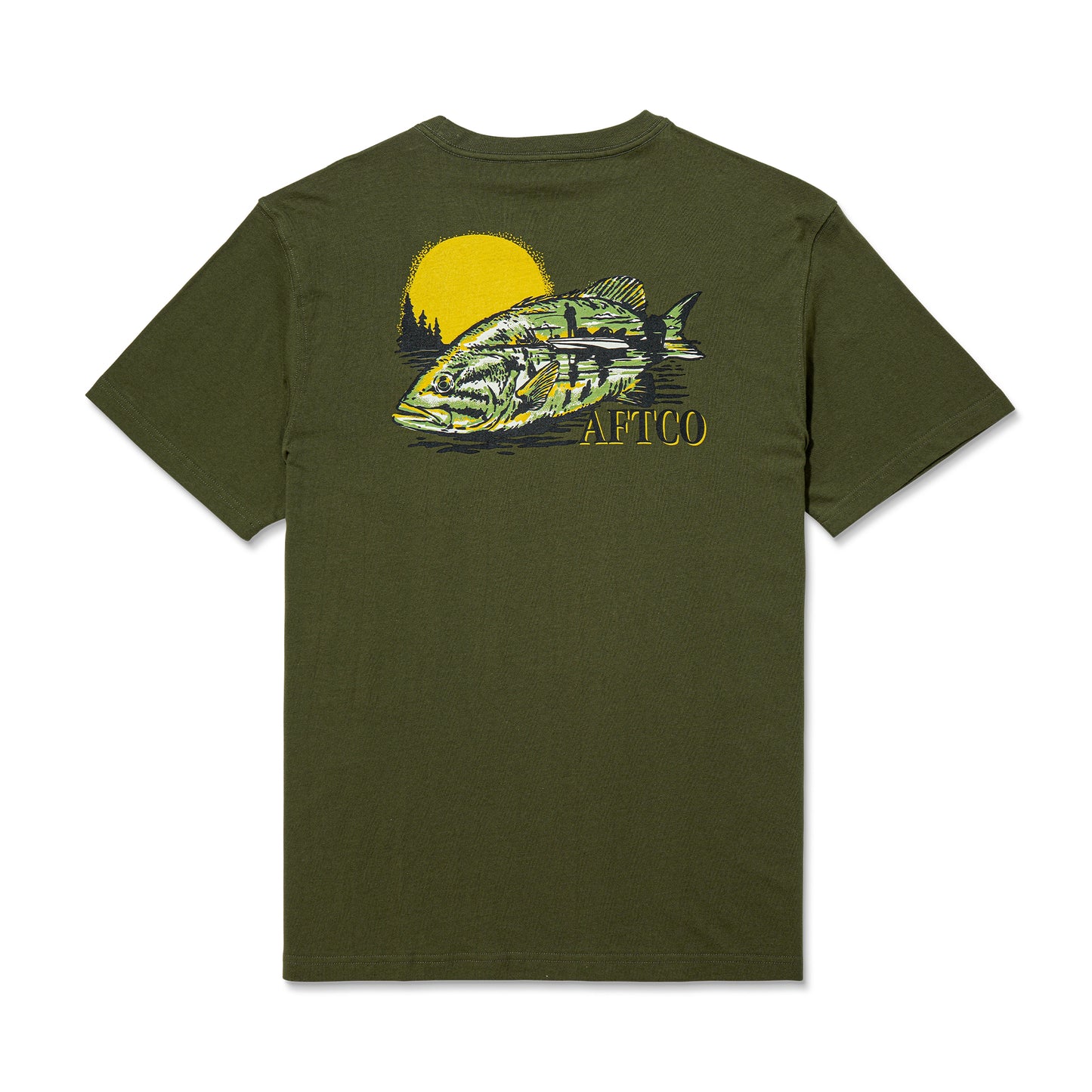 Aftco Men’s Reflection S/S T-Shirt - Olive Night
