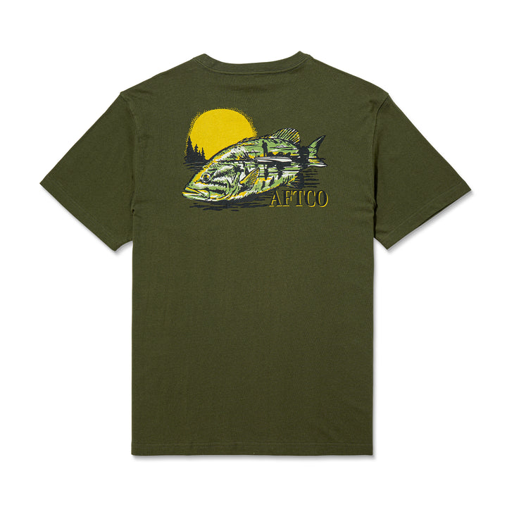 Aftco Men’s Reflection S/S T-Shirt - Olive Night