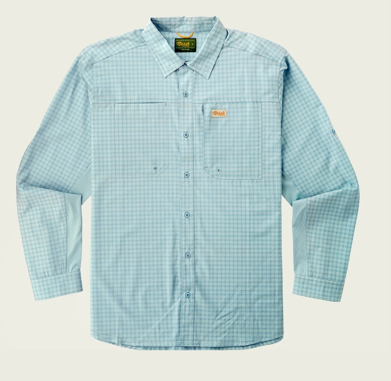 Marsh Wear Men’s Lenwood Tech L/S Button Down - Cloud