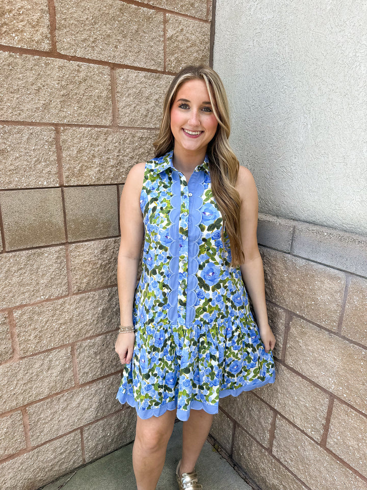 Blue Summer Mini Dress