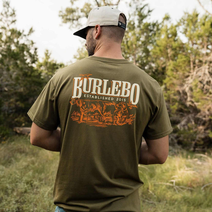 Burlebo Men’s S/S T-Shirt - Hunting Dogs - Hunter Green
