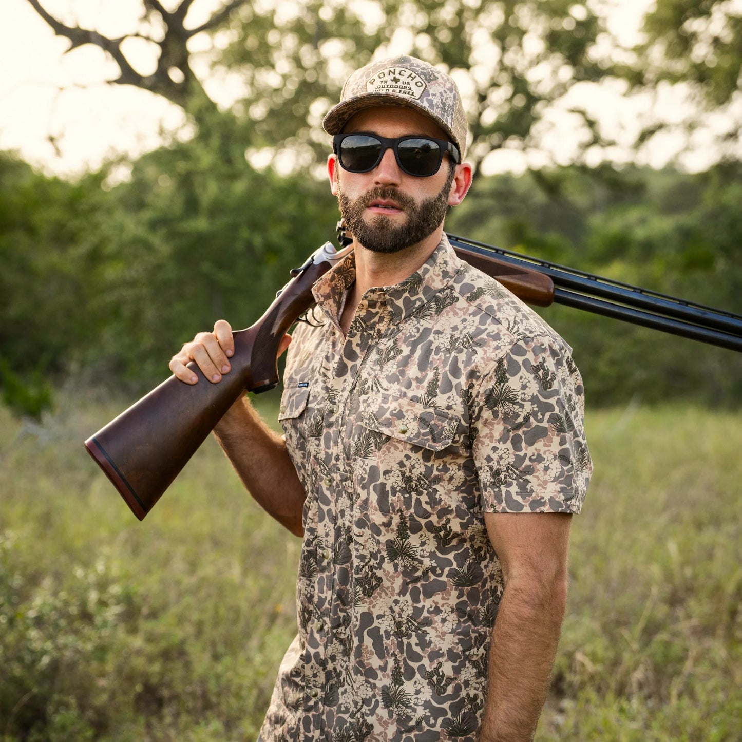 Poncho Men’s “The Albany” S/S Regular Shirt - North Zone Camo