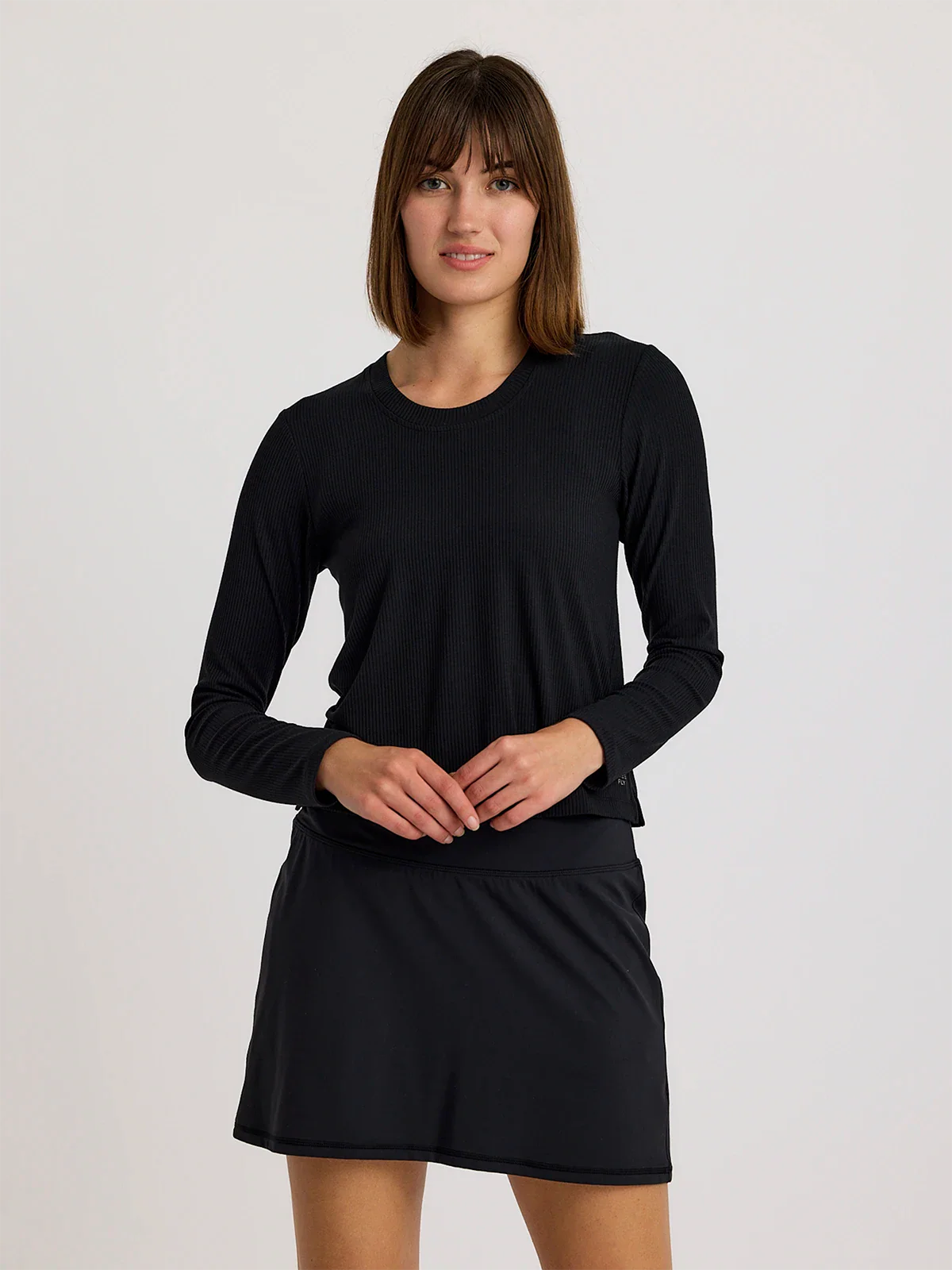 Free Fly Women’s Ribbed Bamboo Long Sleeve - Black