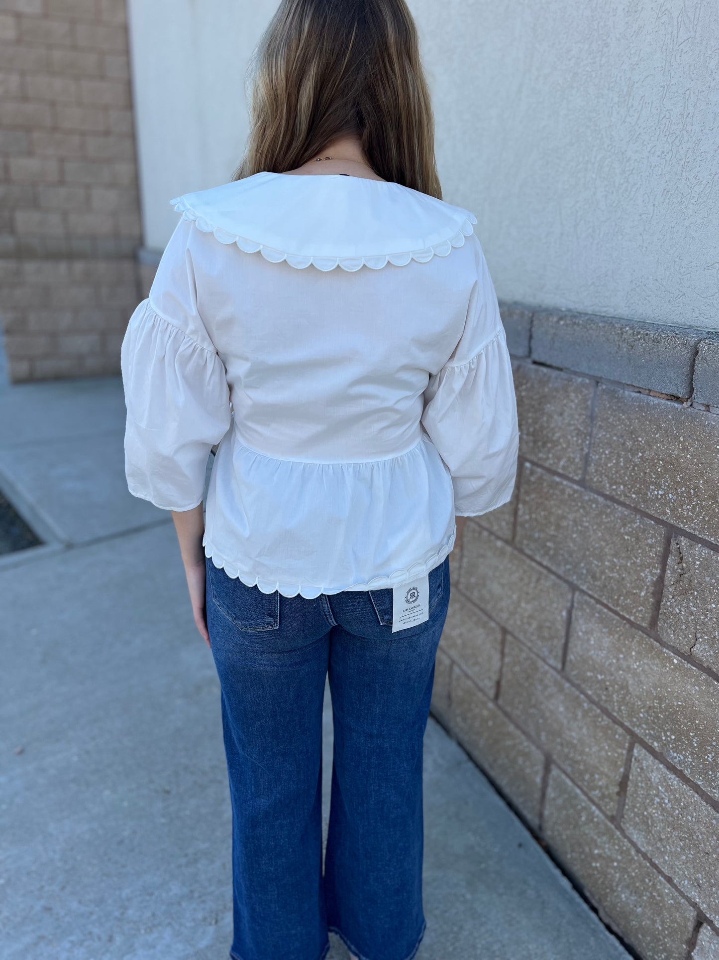 Julia Scallop Tie Top