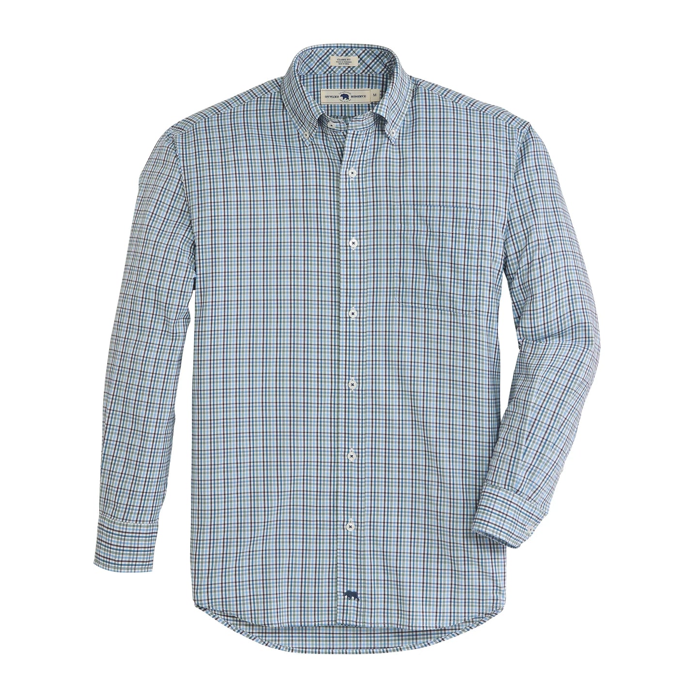 Onward Reserve Dunlin Classic Fit Performance Button Down - Chocolate