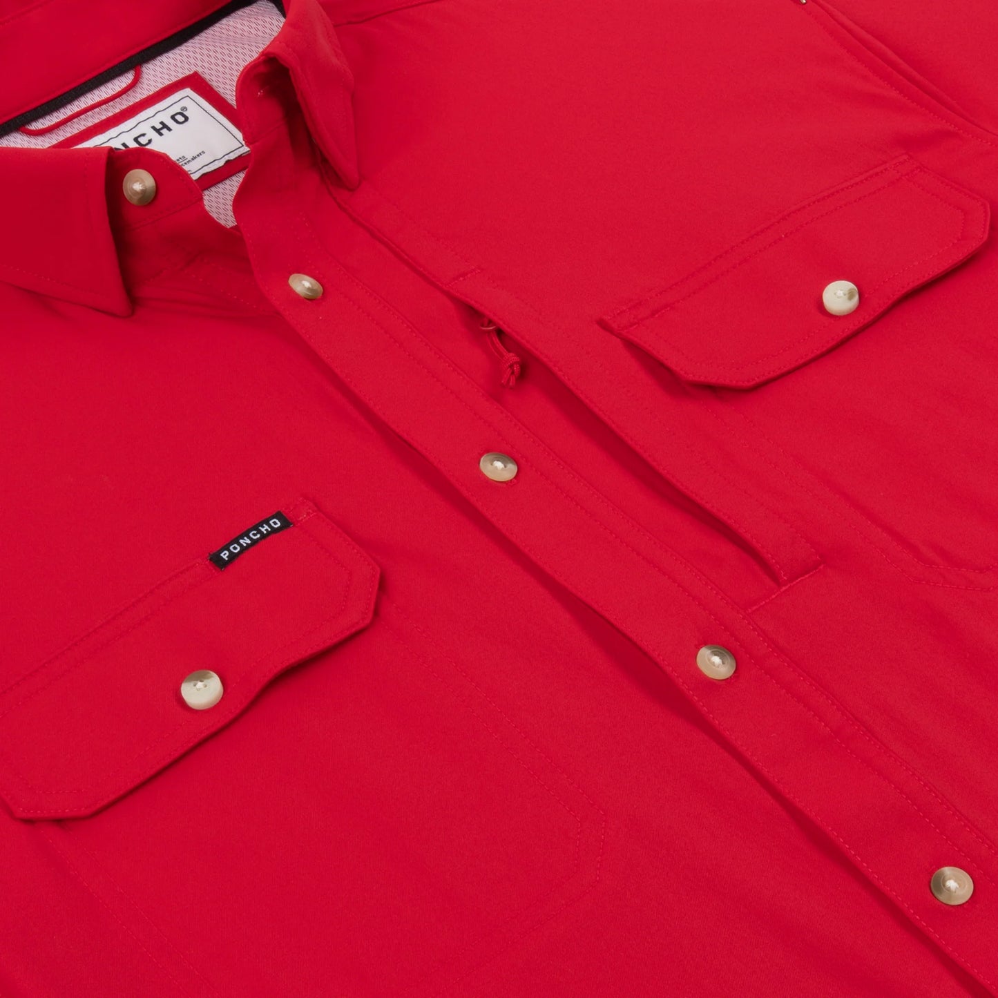 Poncho Men’s “The Gameday” S/S Regular Shirt - Red
