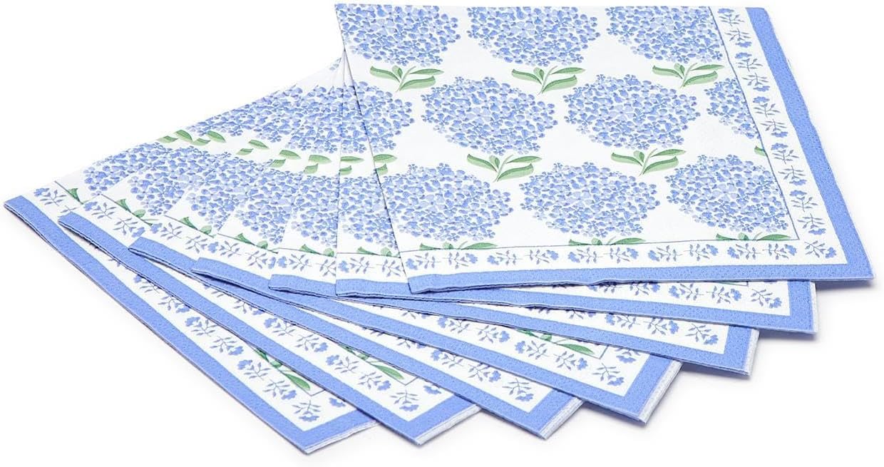 Two’s Company Cocktail Napkins 20 - Hydrangea