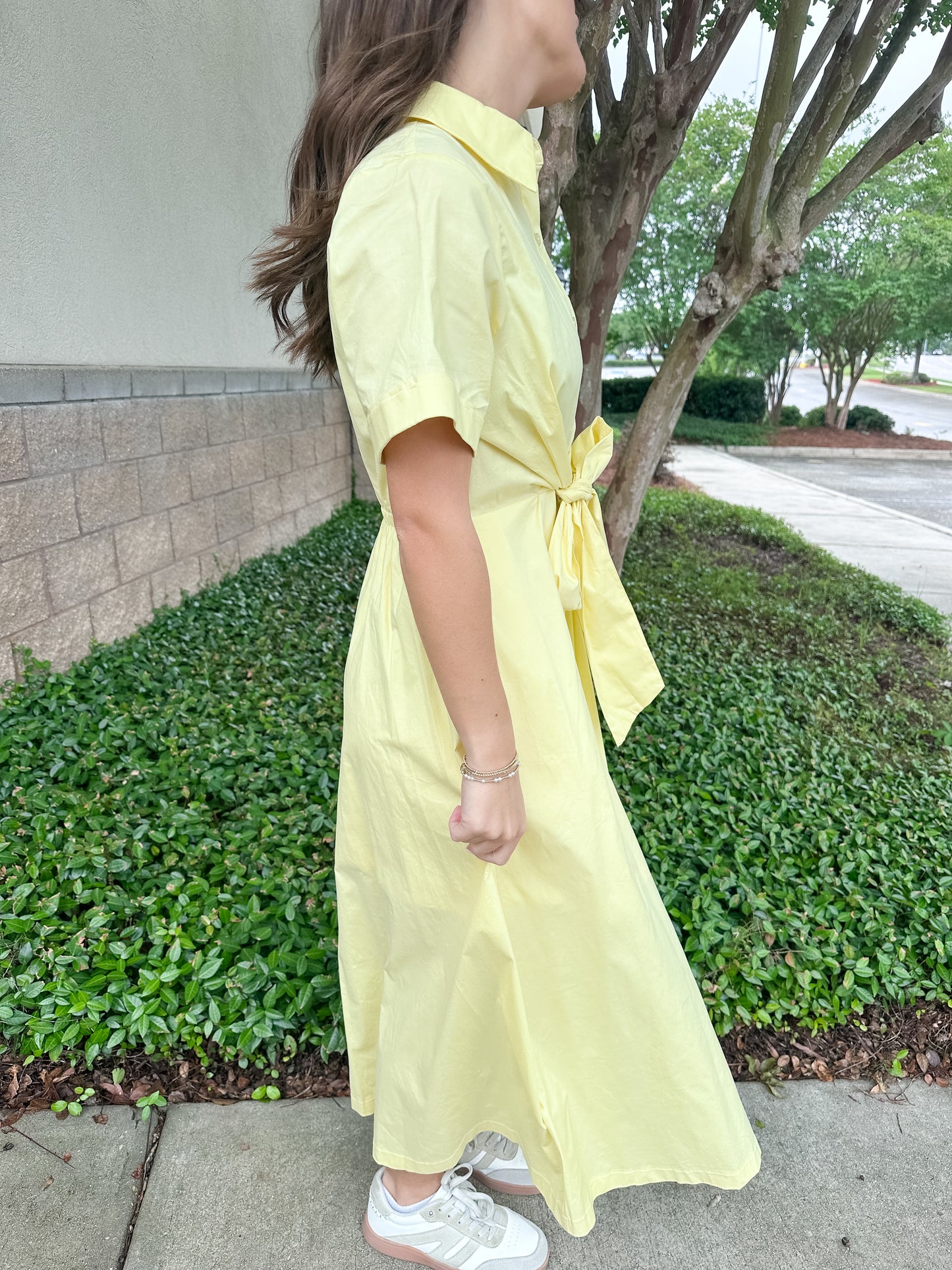 Henry Midi Dress - Yellow