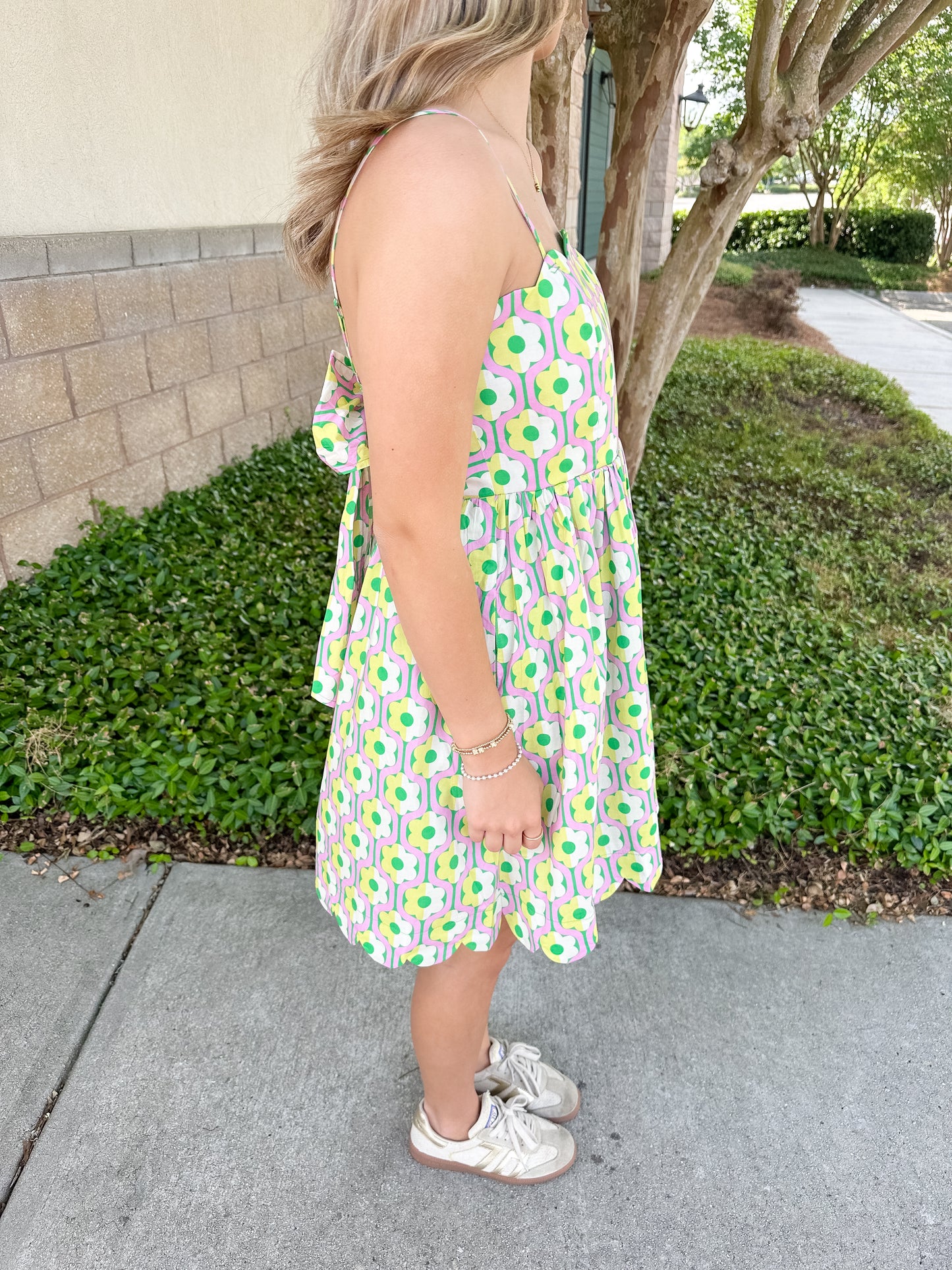 Garden Girl Dress - Chartreuse