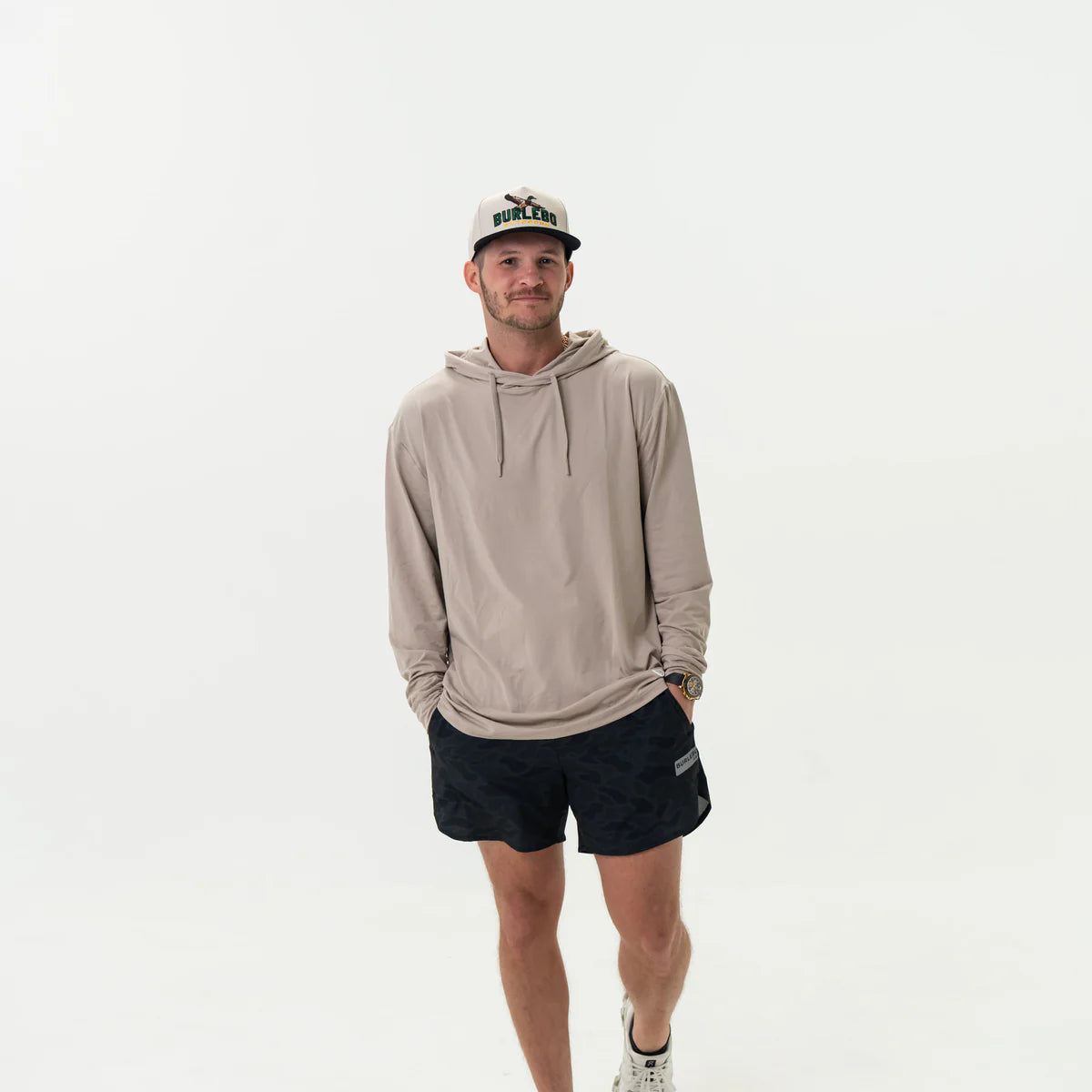 Burlebo Men’s Performance Hoodie - Sandstone