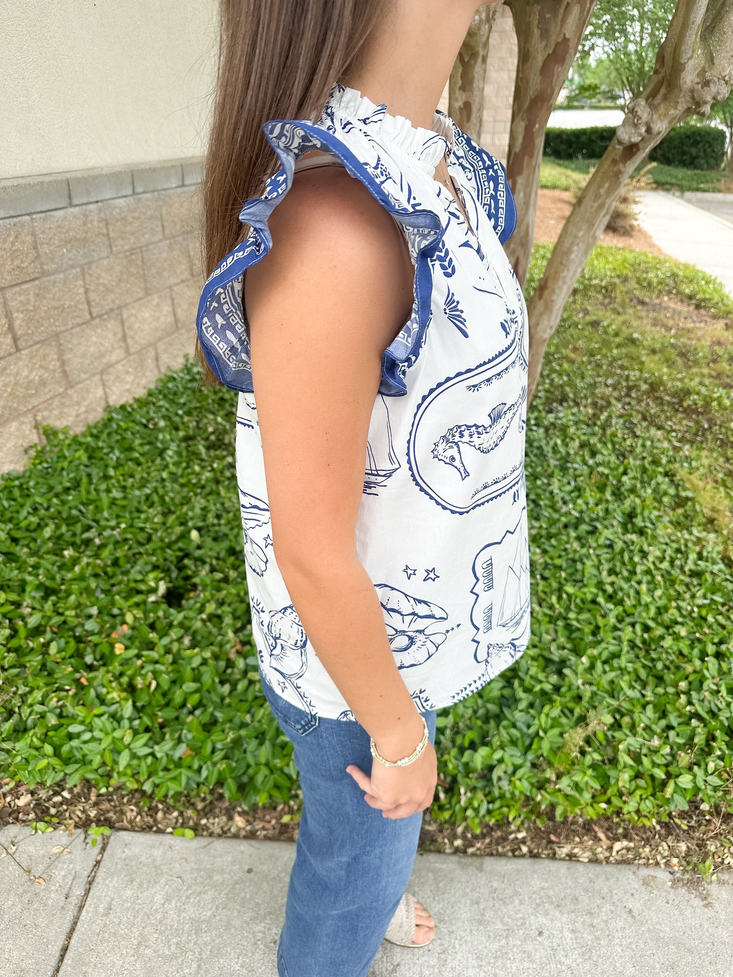 Seaside Ruffle Top