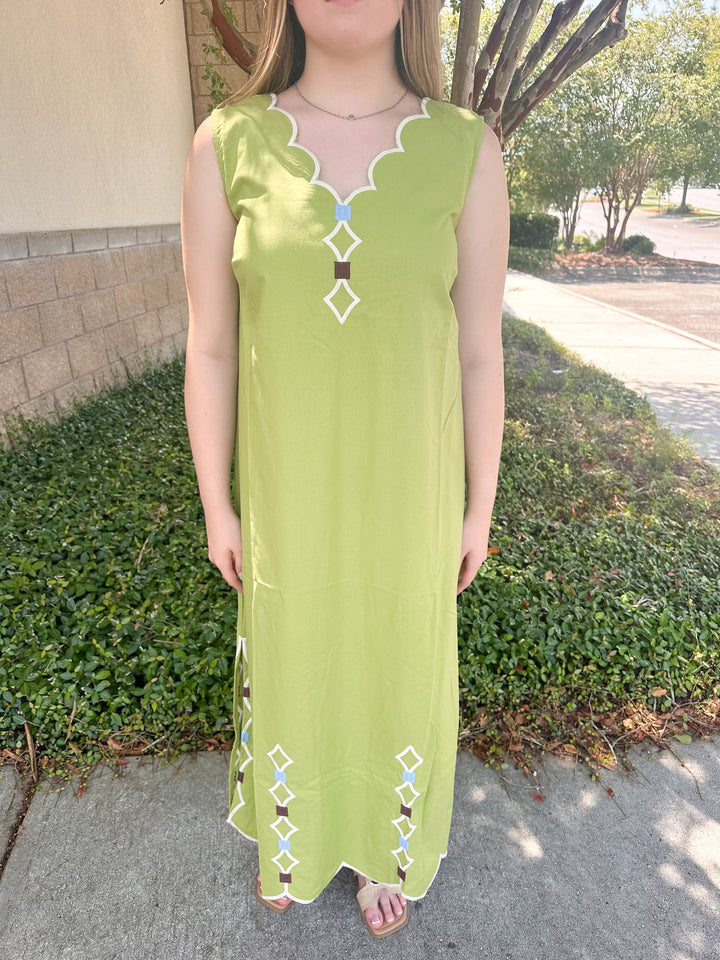 Edna Scallop Dress - Citrus
